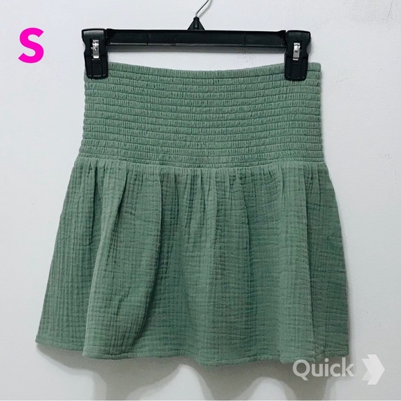 S - New Joe B Sage Elastic-Waist Mini Skirt - Picture 10 of 11